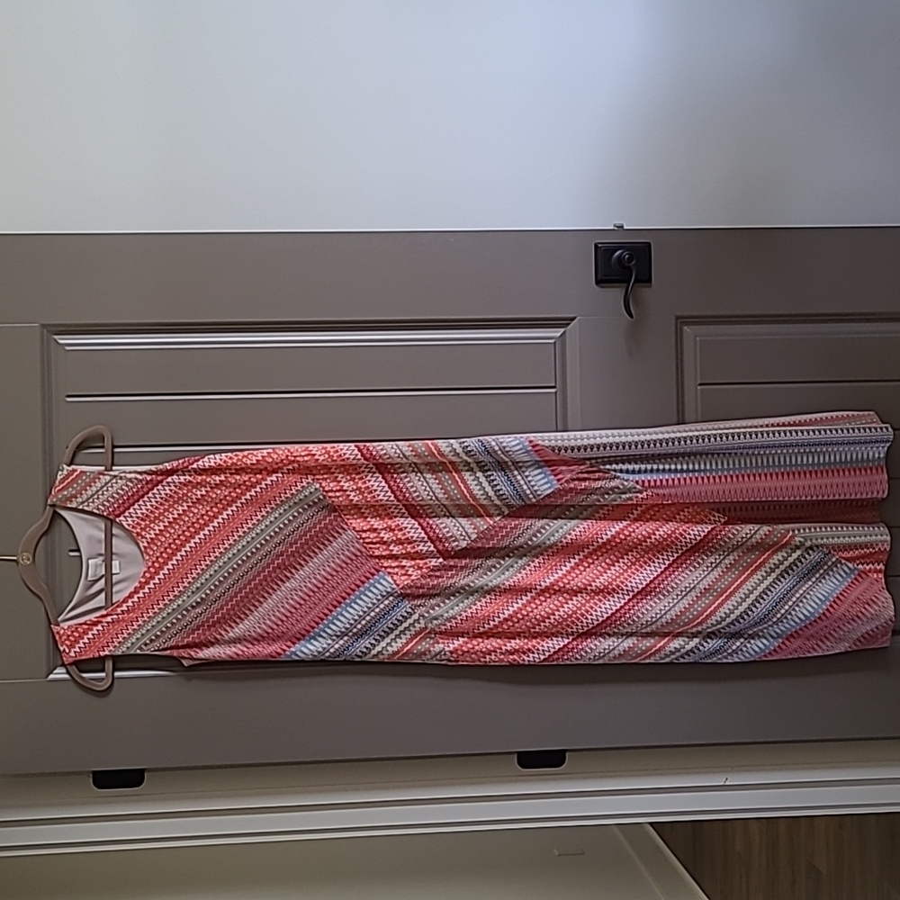 Chico's sleeveless maxi dress. Size 1. Southwest sunset colors.